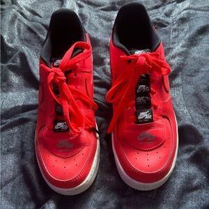 Neon pink Nike air forces